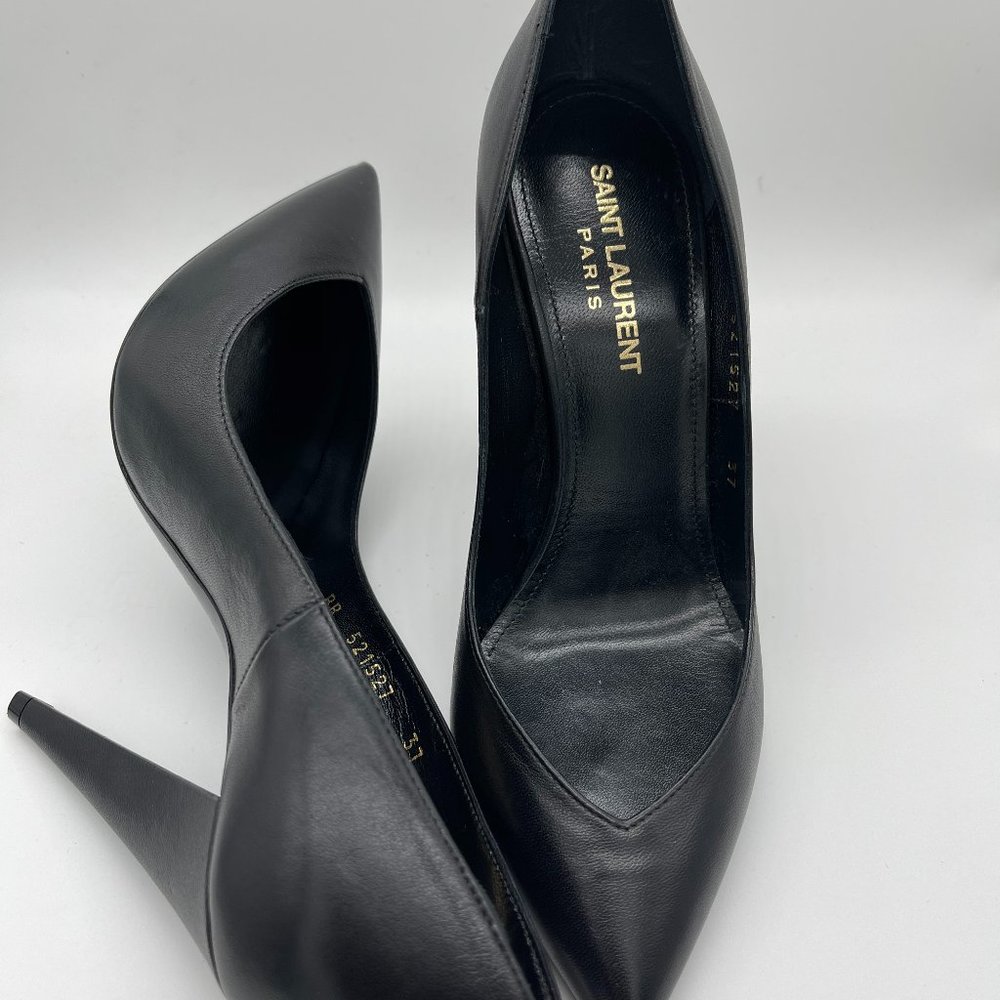 Saint Laurent Nappa Africa Leather Pointed Pumps